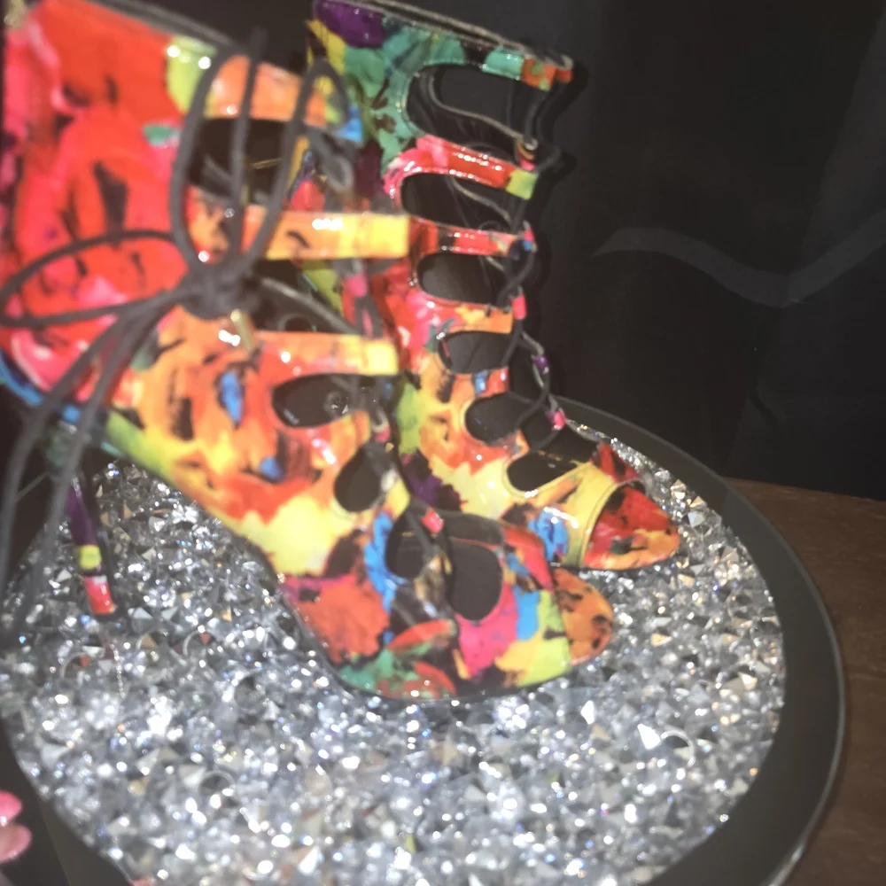 Steve Madden Multicolor Strappy Heels - Picture 5 of 6